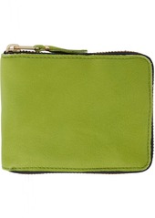 COMME des GARÇONS WALLETS Green Washed Zip Wallet