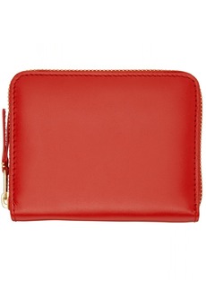 COMME des GARÇONS WALLETS Orange Leather Classic Zip Card Holder