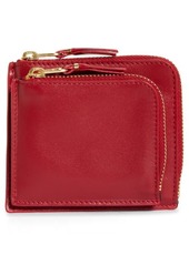 Comme des Garçons Wallets Outside Pocket Two-Compartment Half Zip Leather Wallet