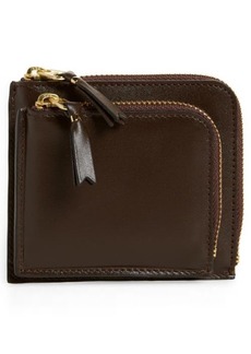 Comme des Garçons Wallets Outside Pocket Two-Compartment Half Zip Leather Wallet