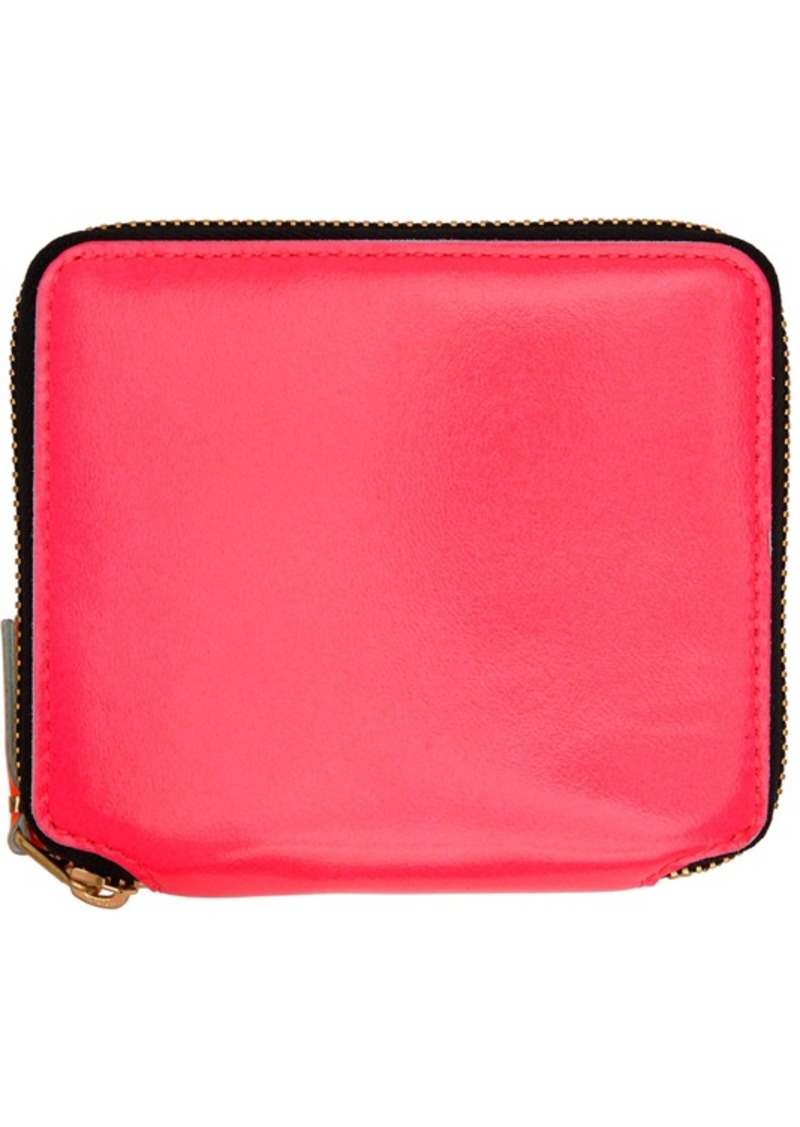 COMME des GARÇONS WALLETS Pink Super Fluo Zip Wallet