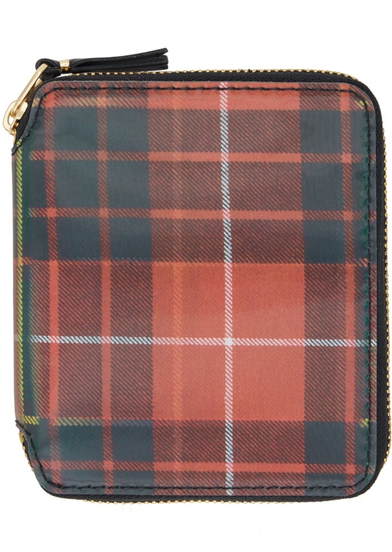 COMME des GARÇONS WALLETS Red & Green Lenticular Tartan Wallet