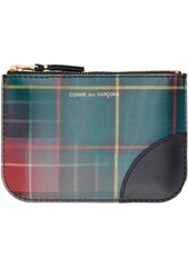 COMME des GARÇONS WALLETS Red & Green Lenticular Tartan Wallet