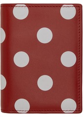 COMME des GARÇONS WALLETS Red & White Dots Leather Wallet