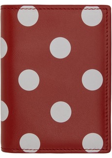 COMME des GARÇONS WALLETS Red & White Dots Leather Wallet