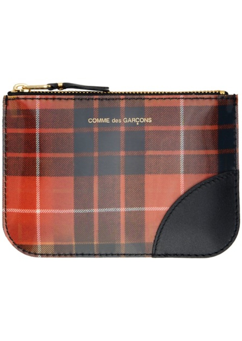 COMME des GARÇONS WALLETS Red & Yellow Lenticular Tartan Wallet