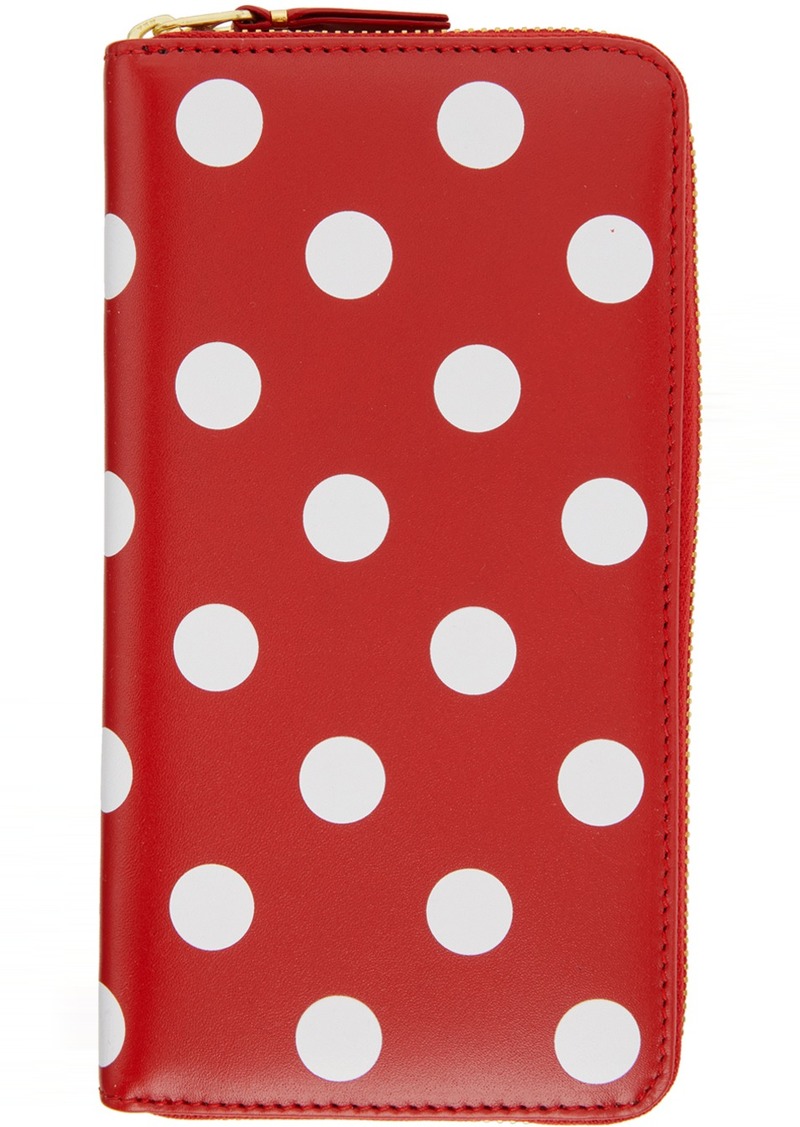 COMME des GARÇONS WALLETS Red Dots Zip Wallet