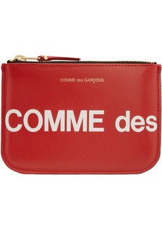 COMME des GARÇONS WALLETS Red Huge Logo Pouch