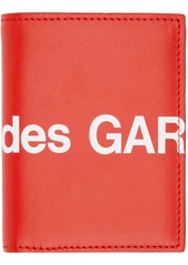 COMME des GARÇONS WALLETS Red Huge Logo Wallet