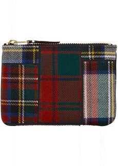 COMME des GARÇONS WALLETS Red Tartan Patchwork Pouch