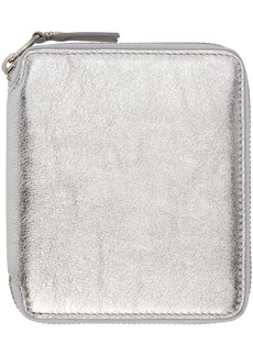 COMME des GARÇONS WALLETS Silver Leather Wallet