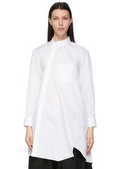 Comme des Garçons White Asymmetric Shirt Dress