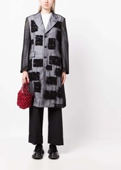 Comme des Garçons crochet-overlay single-breasted coat