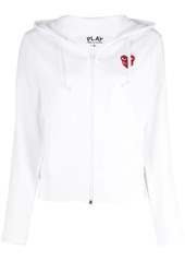 Comme des Garçons cropped overlapping logo hoodie