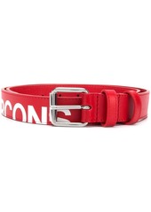 Comme des Garçons cut-off logo leather belt