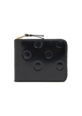 Comme des Garçons Dot Embossed Leather Zip Wallet