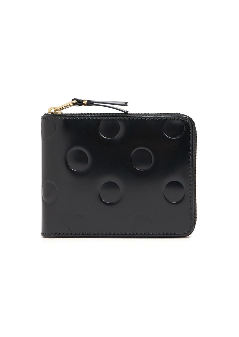 Comme des Garçons Dot Embossed Leather Zip Wallet