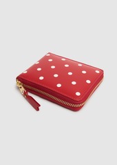 Comme des Garçons Dot Printed Leather Zip Around Wallet