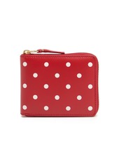 Comme des Garçons Dot Printed Leather Zip Around Wallet