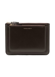 Comme des Garçons double-compartment leather wallet