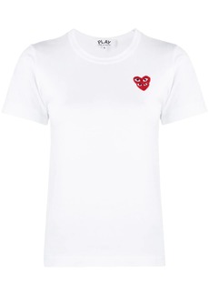 Comme des Garçons double heart embroidered T-shirt