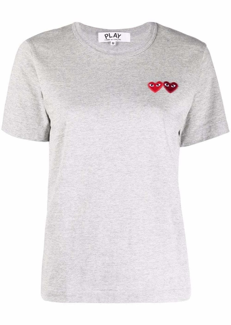 Comme des Garçons double heart logo T-shirt