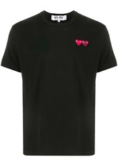 Comme des Garçons double heart patch short sleeve T-shirt