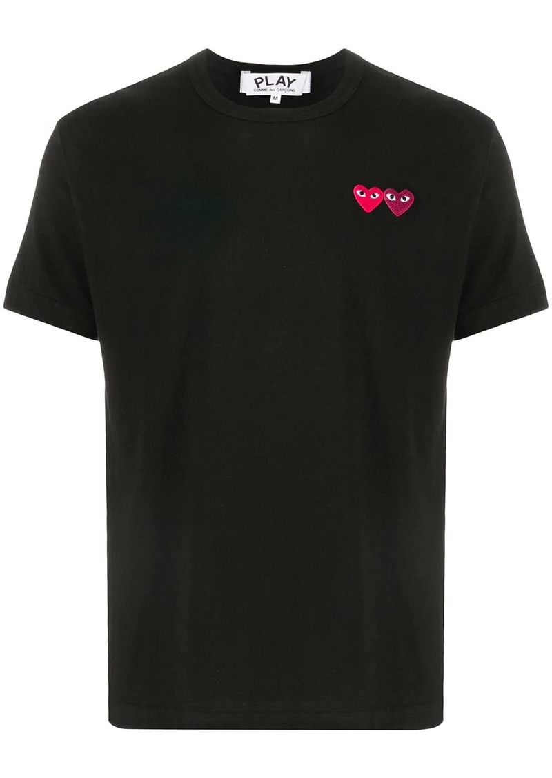 Comme des Garçons double heart patch short sleeve T-shirt