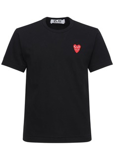 Comme des Garçons Double Hearts Patch Jersey T-shirt