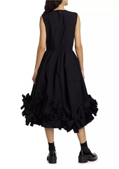 Comme des Garçons Embellished Flared Wool Midi-Dress