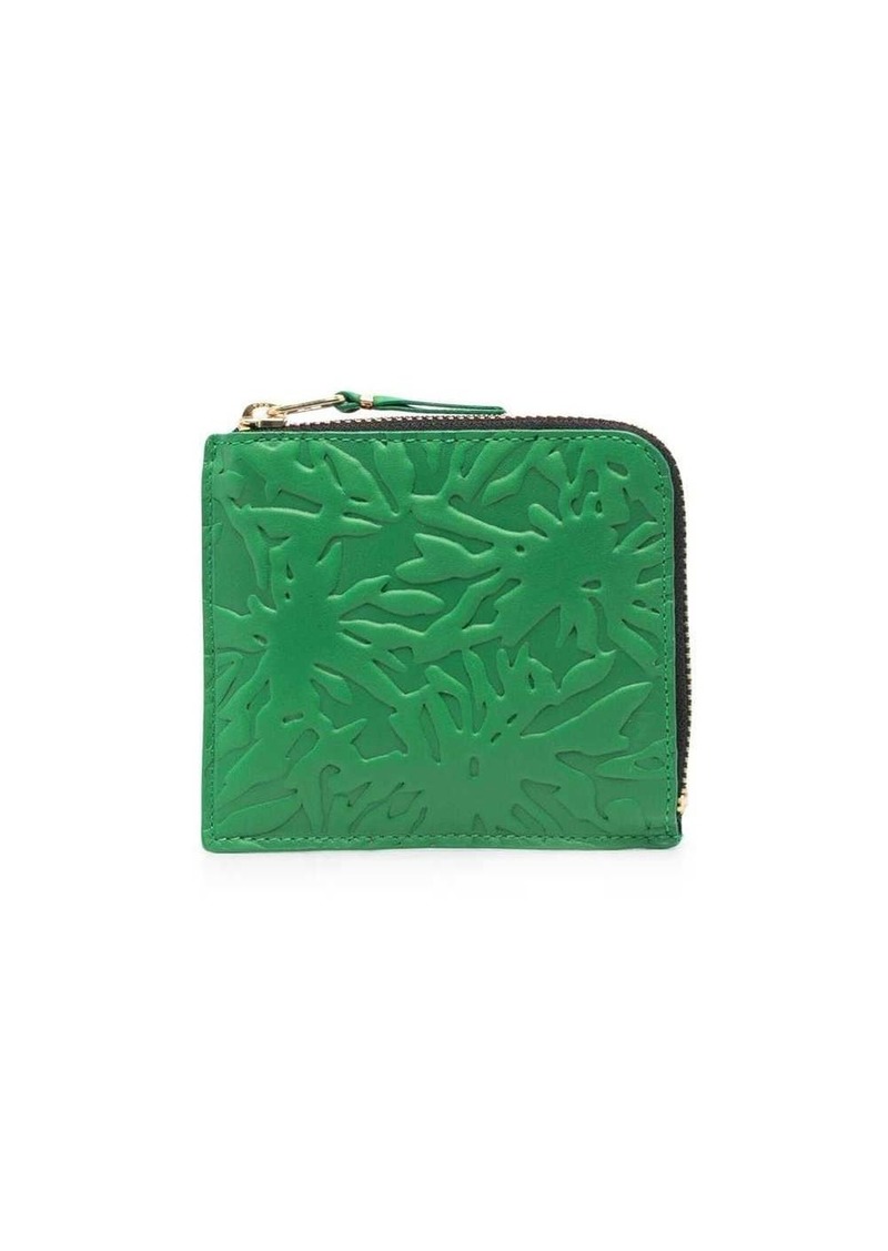 Comme des Garçons embossed zip-up wallet