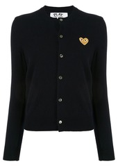 Comme des Garçons embroidered heart patch cardigan