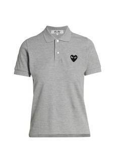 Comme des Garçons Embroidered Heart Polo