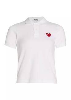 Comme des Garçons Embroidered Heart Polo Shirt