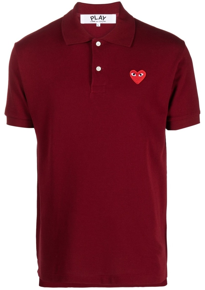 Comme des Garçons embroidered heart polo shirt