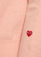 Comme des Garçons Embroidered Heart Wool Knit Sweater