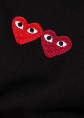 Comme des Garçons Embroidered Hearts Cotton T-shirt