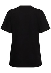 Comme des Garçons Embroidered Hearts Cotton T-shirt