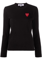 Comme des Garçons embroidered-logo longsleeved top