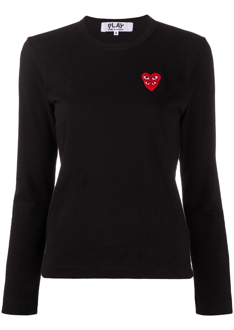 Comme des Garçons embroidered-logo longsleeved top