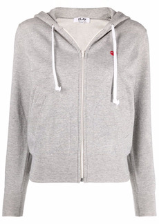 Comme des Garçons embroidered-motif zip-fastening hoodie
