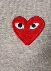 Comme des Garçons Embroidered Red Heart Jersey Hoodie