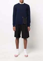 Comme des Garçons fine-knit ribbed-trim jumper