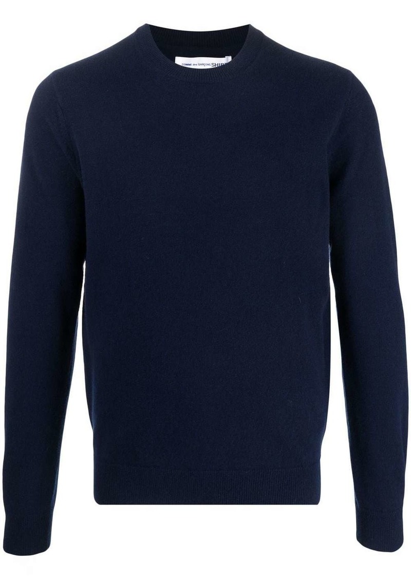 Comme des Garçons fine-knit ribbed-trim jumper