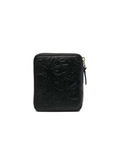 Comme des Garçons Forest-embossed zip-around wallet