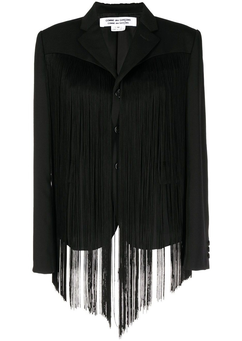 Comme des Garçons fringed-detail wool blazer