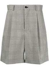 Noir Gingham check wool shorts