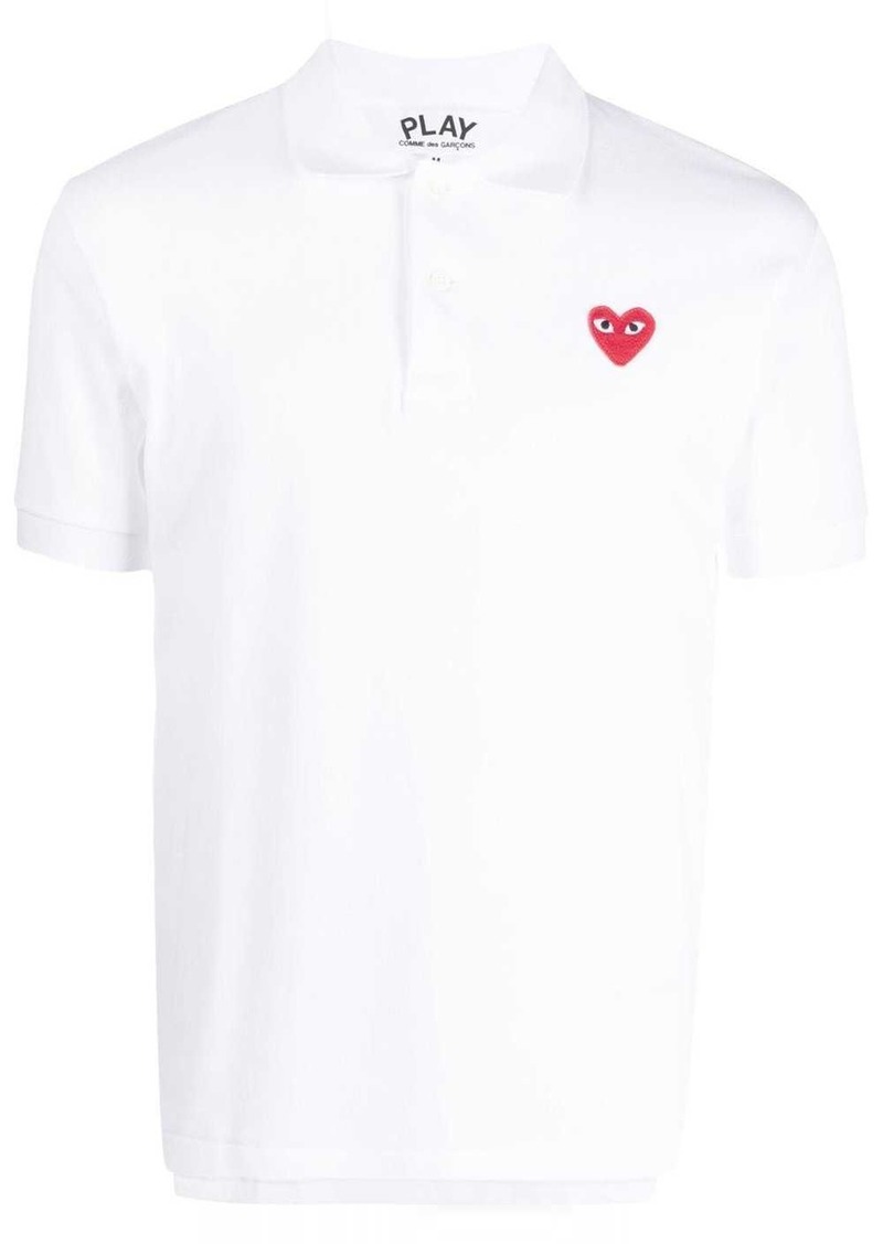 Comme des Garçons heart-logo cotton polo shirt