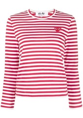 Comme des Garçons heart-motif striped top