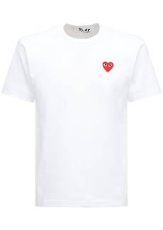 Comme des Garçons Heart Patch Cotton Jersey T-shirt